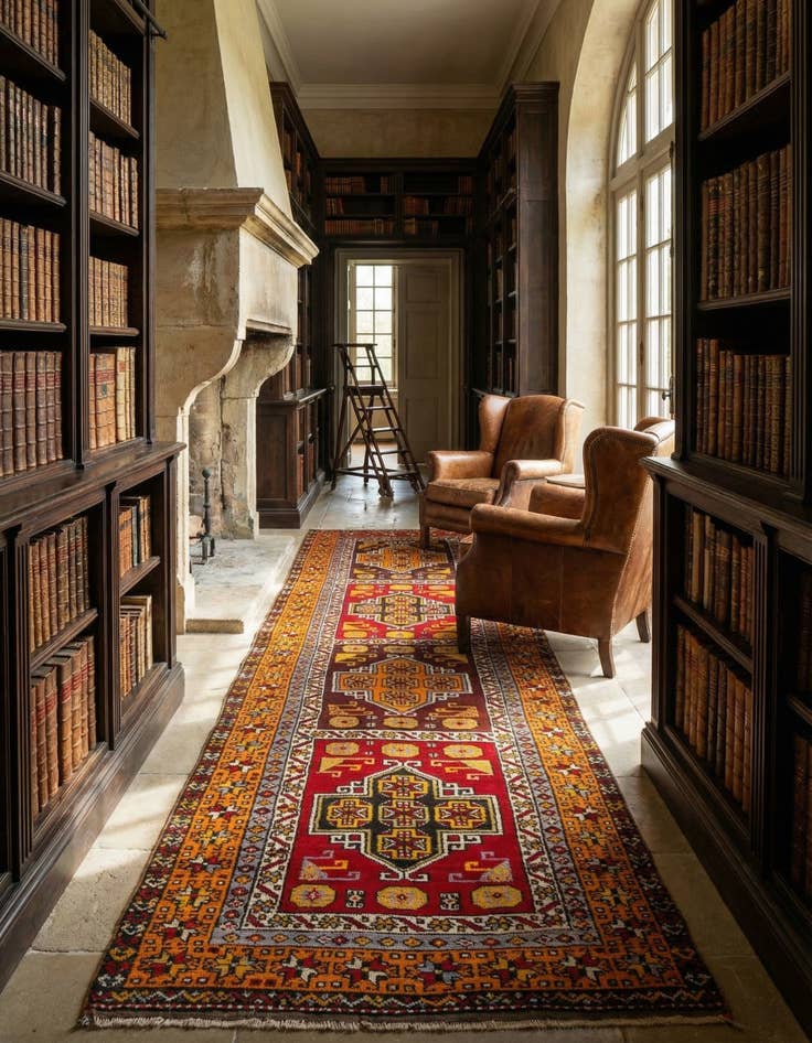 Detail image of 4' 4 x 15' 4  Hand Knotted Anatolian Oriental Wool Runner Rug