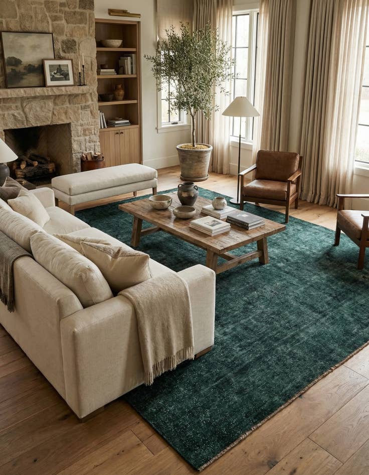 Detail image of 8' 5 x 9' 4  Hand Knotted Ultra Vintage Persian Wool Square Rug