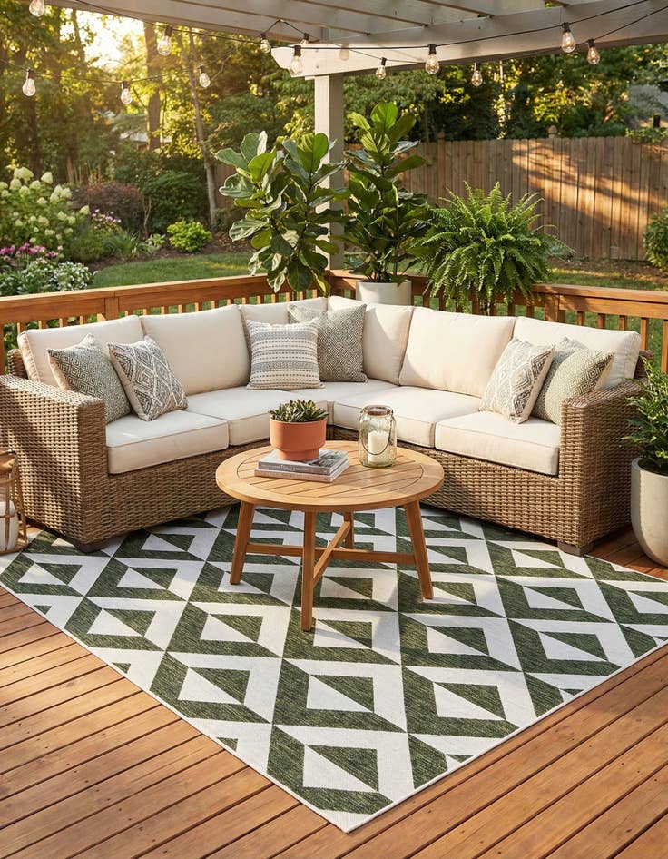 Detail image of 7' x 10' Easy-Clean Jill Zarin Napa Indoor / Outdoor Rug