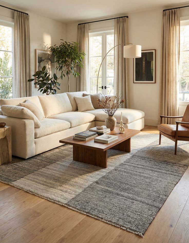 Detail image of  8' 2 x 9' 8  Hand Woven Kilim Modern Wool Rug