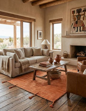 4' 3 x 4' 7 Hand Knotted Gabbeh Wool Square Rug