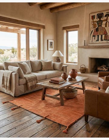 4' 3 x 4' 7 Hand Knotted Gabbeh Wool Square Rug