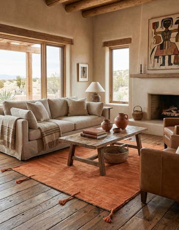 4' 3 x 4' 7 Hand Knotted Gabbeh Wool Square Rug