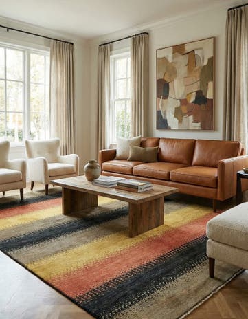 5' 3 x 7' 10 Hand Knotted Modern Ziegler Oriental Rug