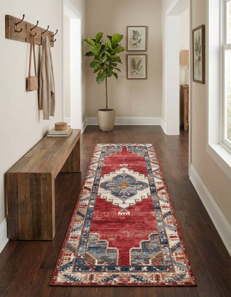 Detail image of 2' x 6' Easy-Clean Traditional Indoor / Outdoor Runner Rug