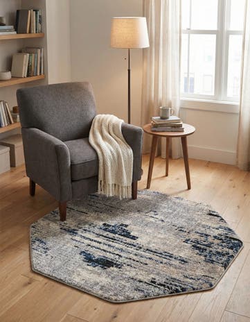 Gray Tucson Octagon Rug
