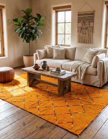 5' x 7' 8 Hand Knotted Moroccan Wool Rug