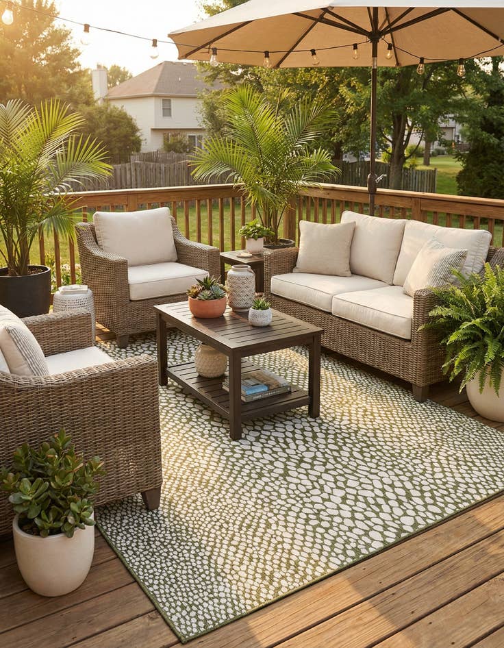 Detail image of 9' x 12'  Washable Jill Zarin Cape Town Indoor / Outdoor Rug