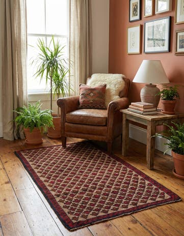 2' 10 x 4' 7 Hand Knotted Balouch Persian Wool Rug