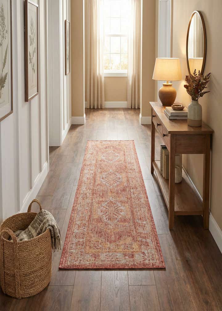 2' x 8' Easy-Clean Traditional Indoor / Outdoor Runner Rug
