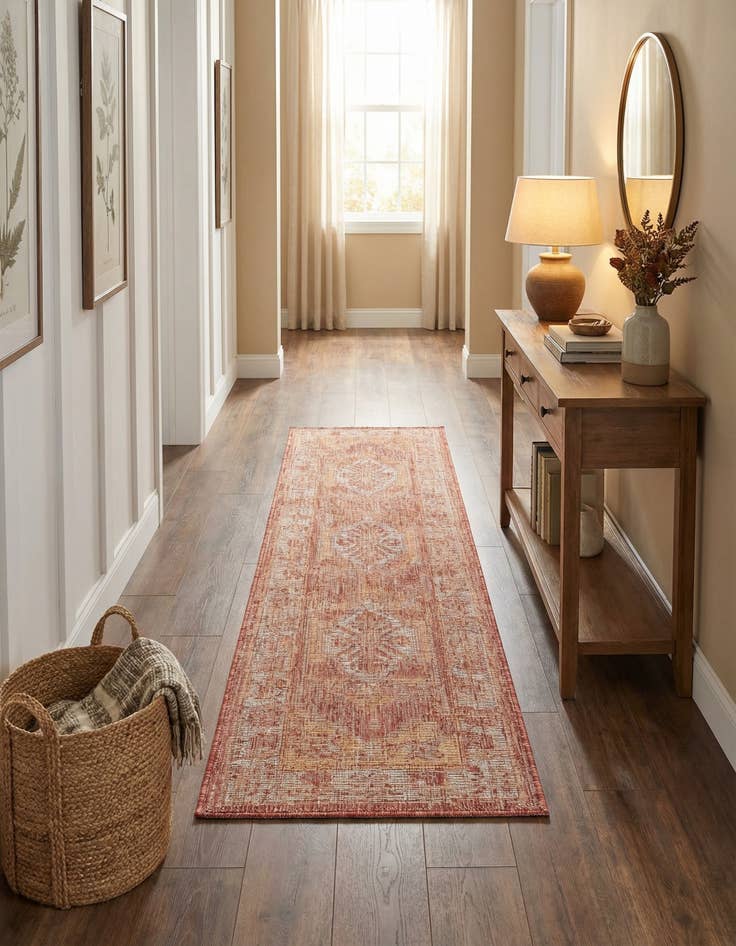 Detail image of  2' x 8'  Washable Traditional Indoor / Outdoor Runner Rug