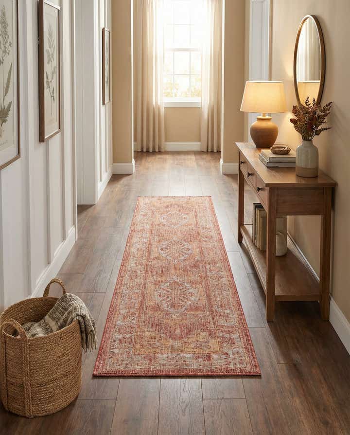 2' x 8' Easy-Clean Traditional Indoor / Outdoor Runner Rug