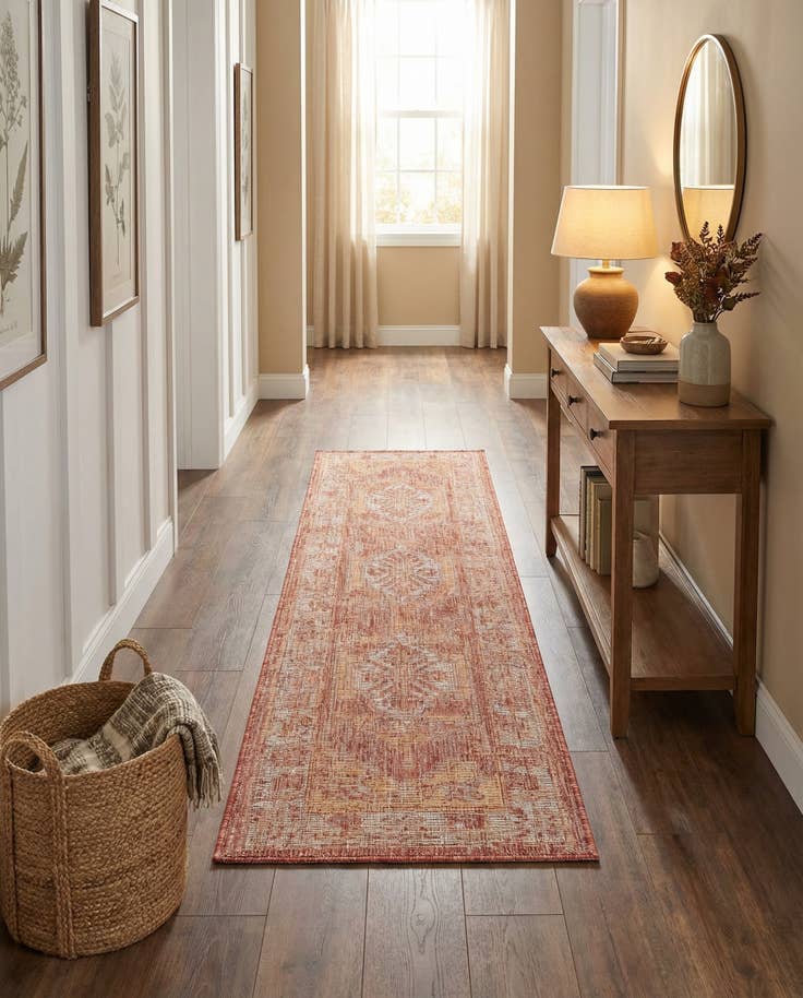 Detail image of 2' x 8' Easy-Clean Traditional Indoor / Outdoor Runner Rug