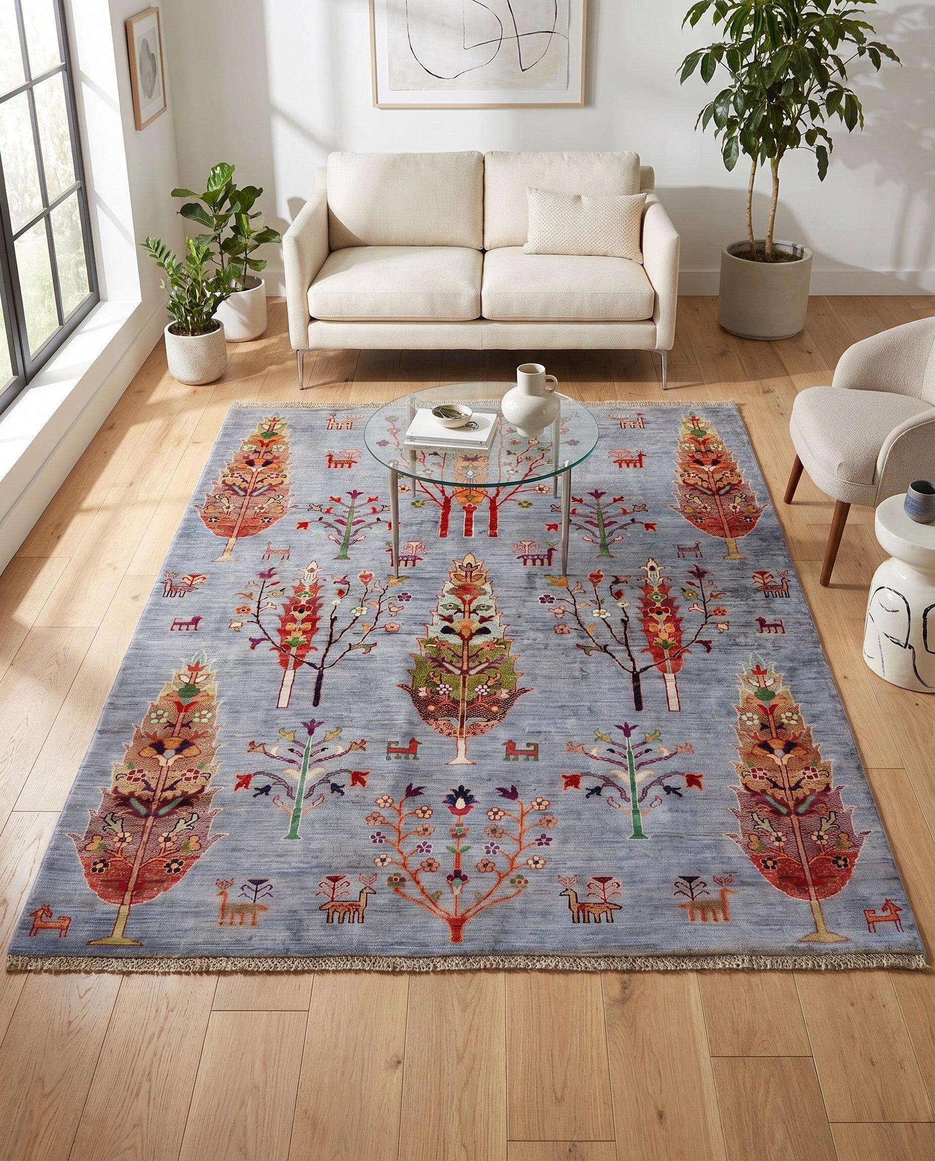 5' 2 x 6' 2 Hand Knotted Ariana Ziegler Rug