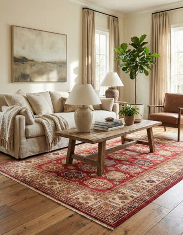 5' 6 x 8' Hand Knotted Kazak Oriental Rug