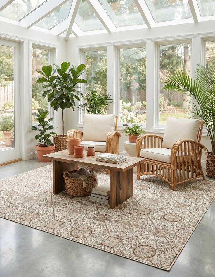 Detail image of  8' x 8' Nepal Square Rug