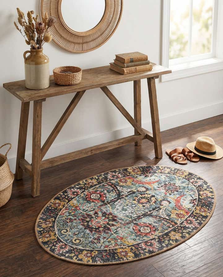 60cm x 95cm Waschbar Timeless Oval Teppich