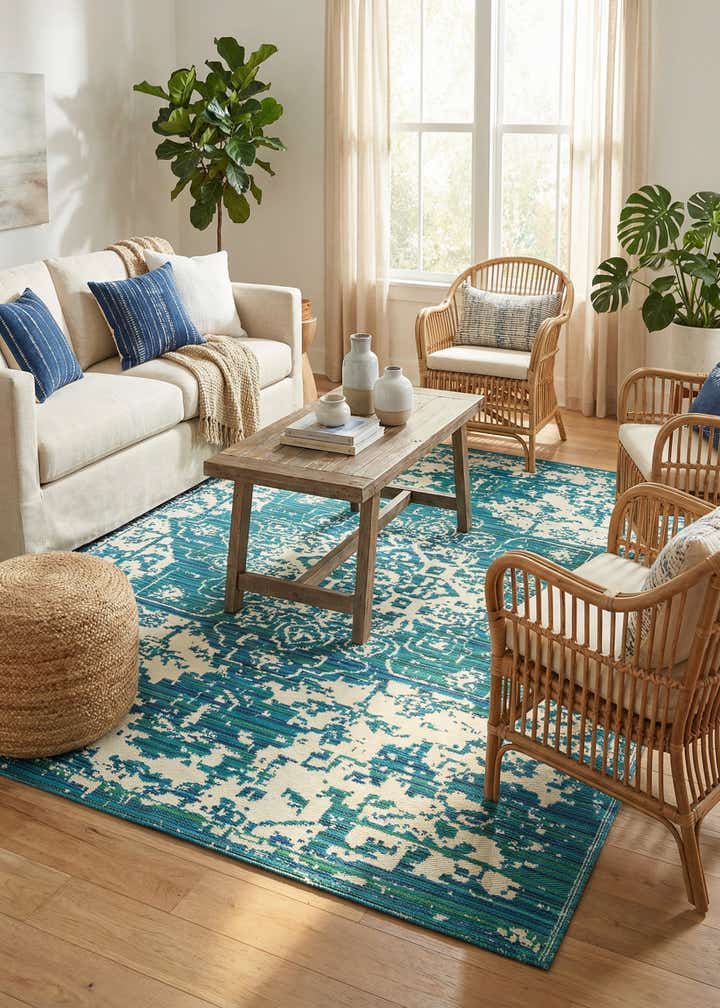 7' 10 x 10' Easy-Clean Vista Breeze Indoor / Outdoor Rug