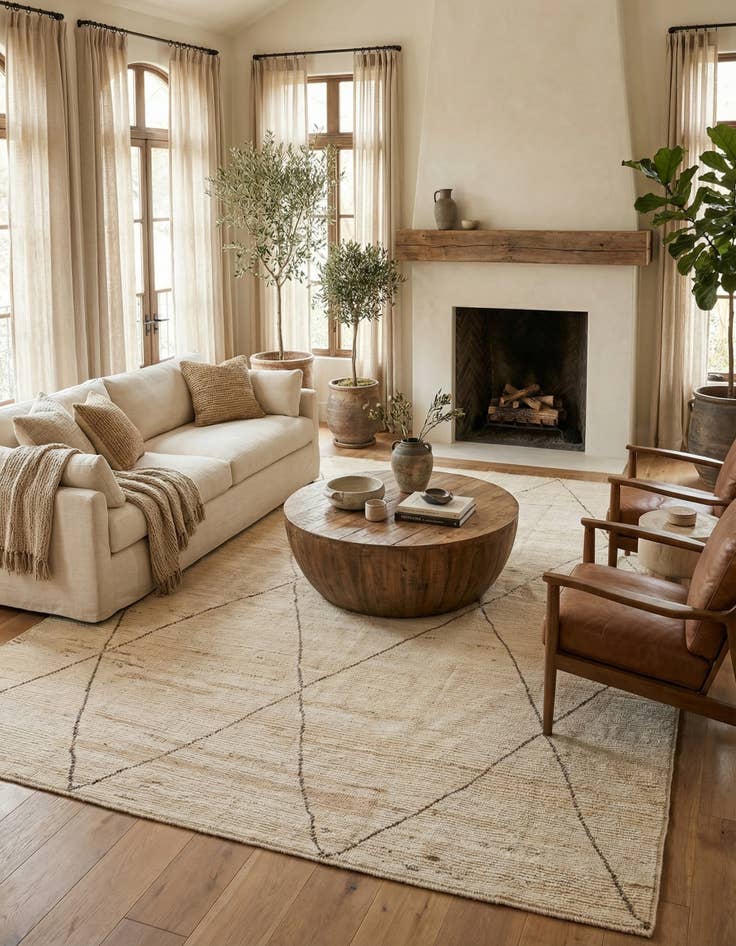 Detail image of 8' 5 x 10' 3  Hand Knotted Moroccan Wool Rug