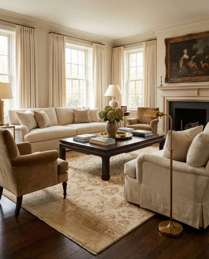 4' 10 x 6' 8 Hand Knotted Tibet Oriental Wool Rug