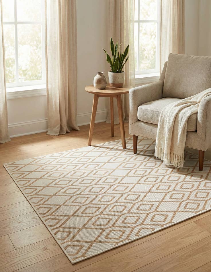 Detail image of 1' 4 x 1' 4  Washable Jill Zarin Turks and Caicos Indoor / Outdoor Sample Rug