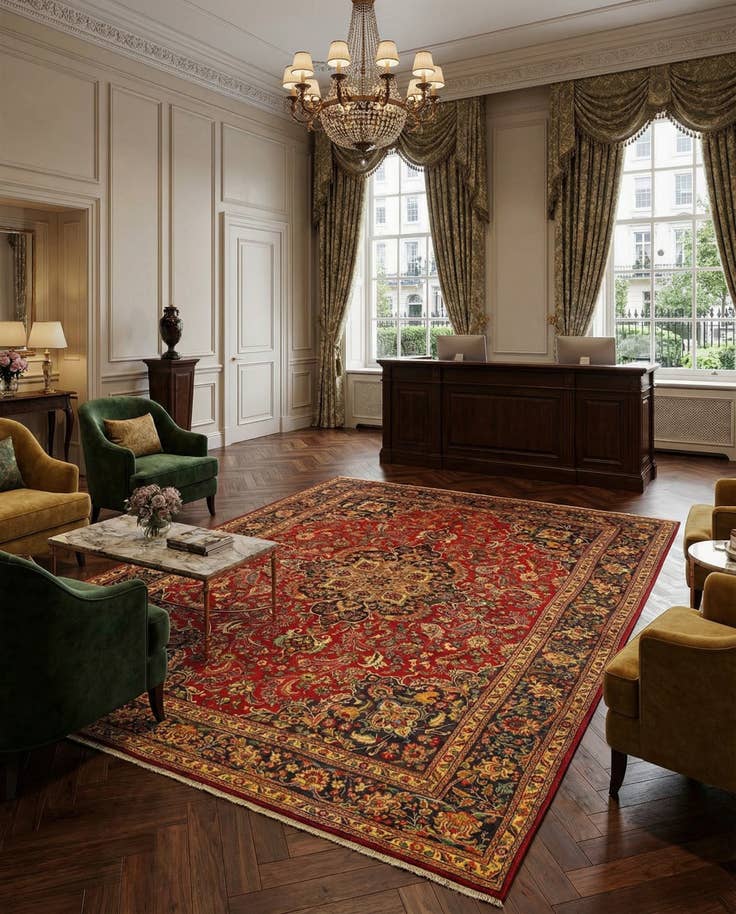 Detail image of 9' 5 x 13' 5 Tabriz Wool Rug