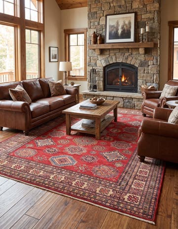 8' 4 x 11' 1 Hand Knotted Kazak Rug