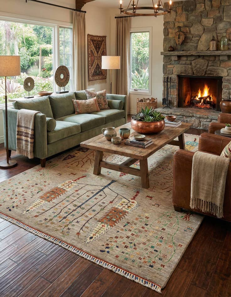 Detail image of 6' 8 x 9' 10 Ariana Ziegler Wool Rug