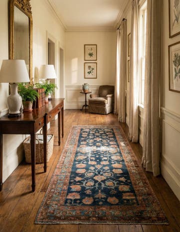 4' x 9' 7 Hand Knotted Ultra Vintage Persian Wool Runner Rug