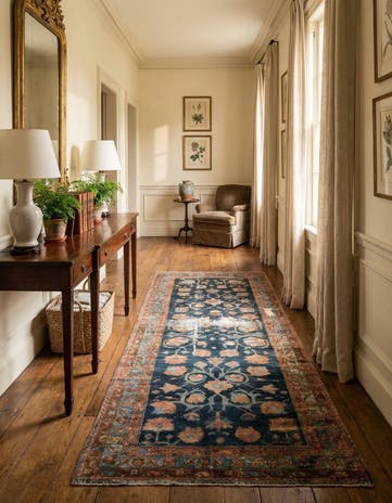 4' x 9' 7 Hand Knotted Ultra Vintage Persian Wool Runner Rug