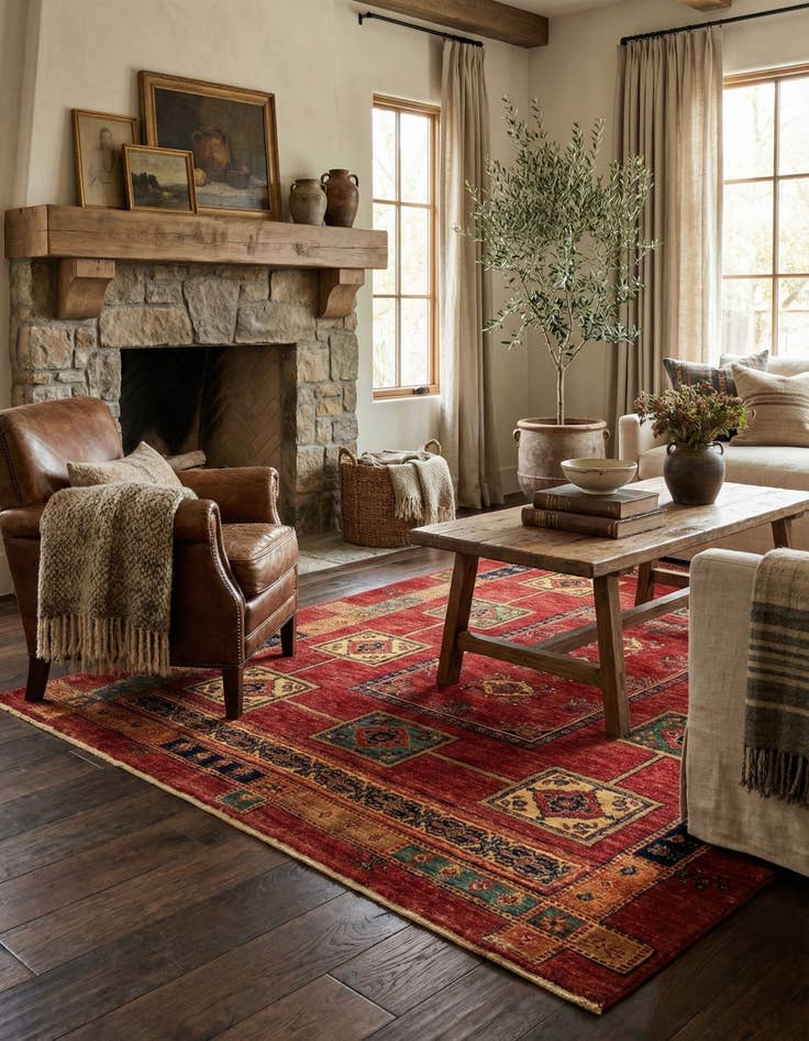 Detail image of 4' 11 x 7' 3 Kashkuli Rug