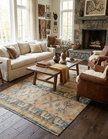 5' x 8' Hand Knotted Ariana Ziegler Rug