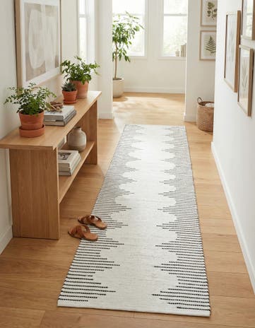 2' 7 x 13' 1 Hand Woven Chindi Cotton Runner Rug