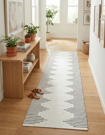 2' 7 x 13' 1 Hand Woven Chindi Cotton Runner Rug