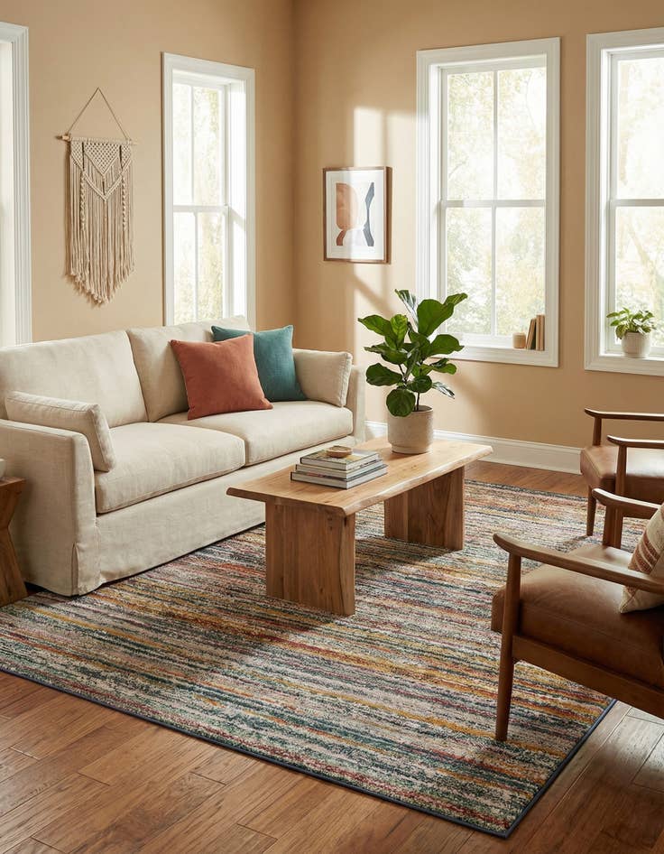 Detail image of 7' 3 x 7' 3 Gemstone Square Rug