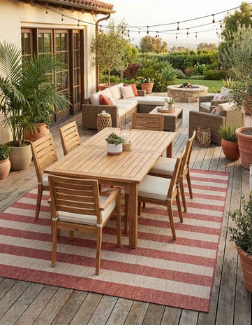 10' x 14' Easy-Clean Ribbon Indoor / Outdoor Rug