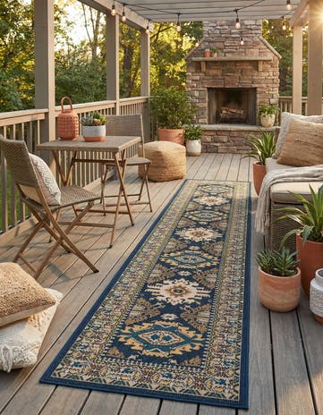 2' 7 x 12' Easy-Clean Baja Indoor / Outdoor Runner Rug