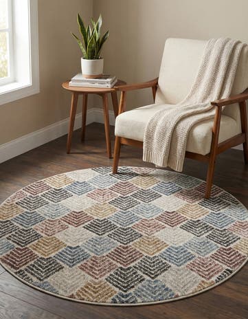 Eco Trellis Round Rug