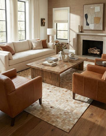 8' 2 x 9' 10 Cowhide - Patchwork Rug