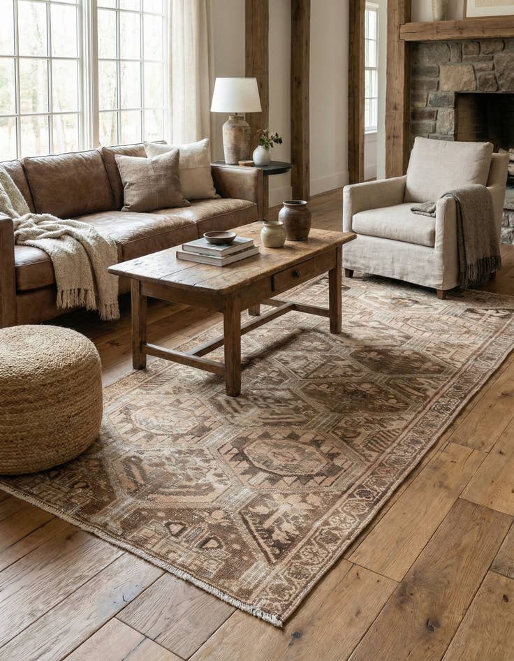 Detail image of 3' 7 x 9' 5  Hand Knotted Ultra Vintage Persian Wool Runner Rug