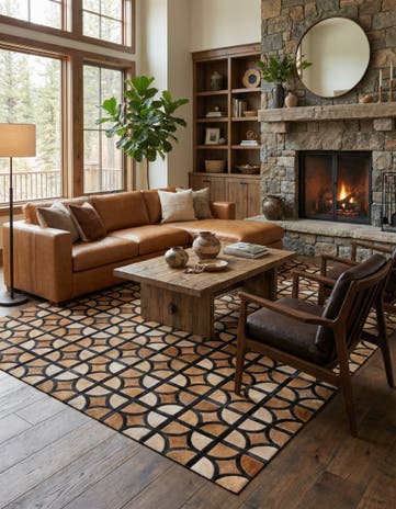 5' x 7' 10 Cowhide Rug