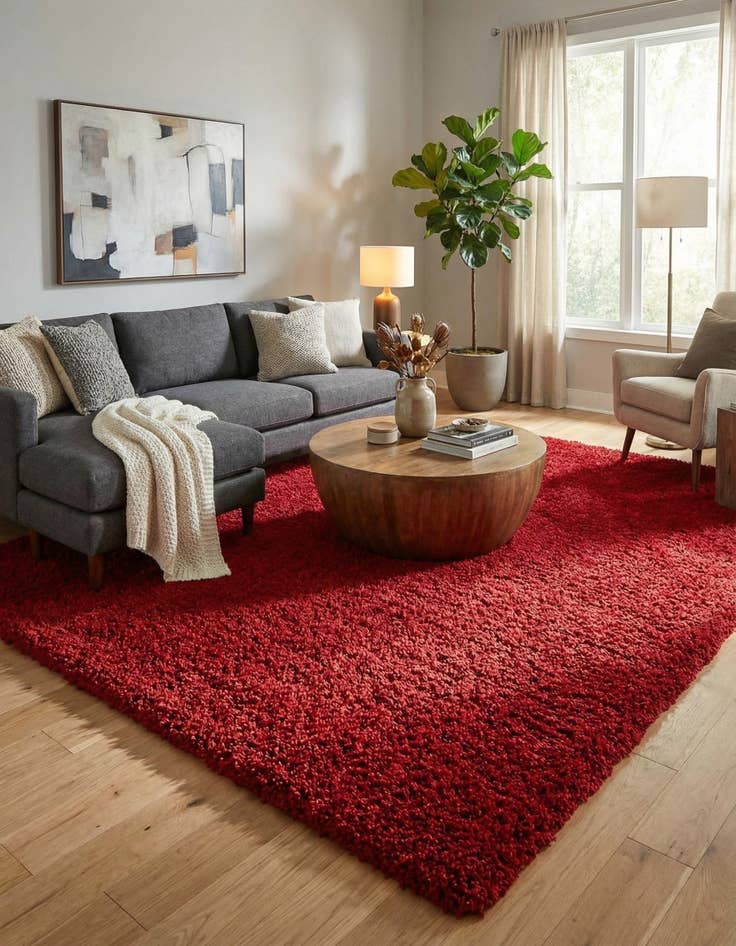 Detail image of 10' x 13' Solid Shag Rug