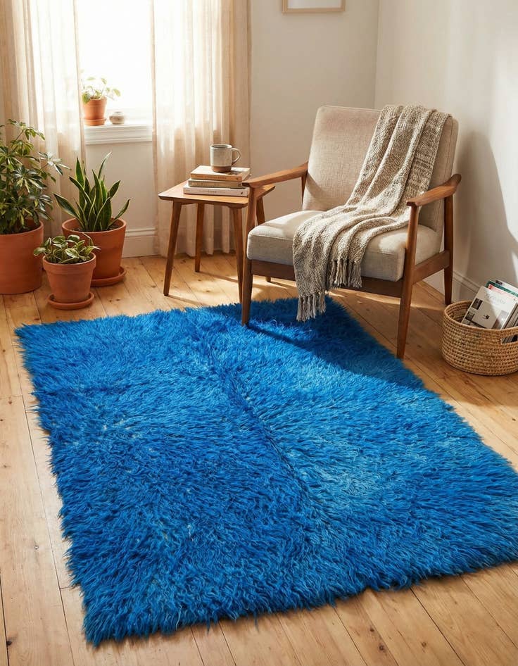 Detail image of  3' 1 x 4' 9  Hand Knotted Moroccan Wool Rug