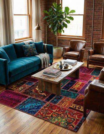 5' 3 x 7' 6 Hand Knotted Ultra Vintage Persian Wool Rug