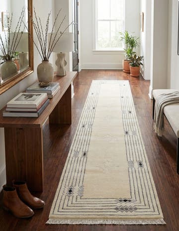 2' 7 x 12' 10 Hand Knotted Darya Wool Runner Rug