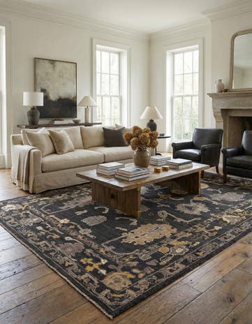 10' 2 x 14' 2 Hand Knotted Oushak Wool Rug