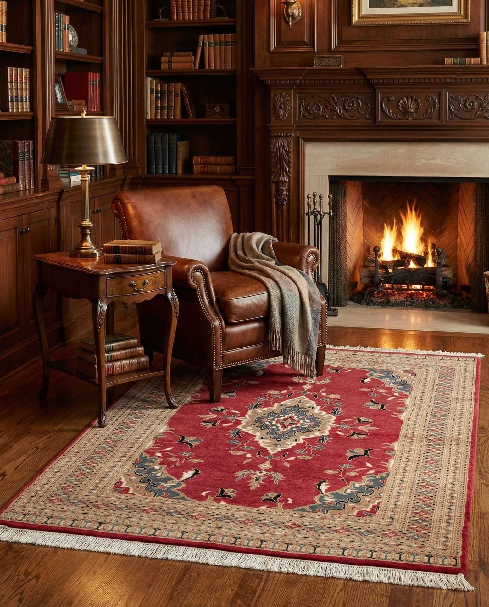 4' 4 x 5' 10 Hand Knotted Bokhara Oriental Rug