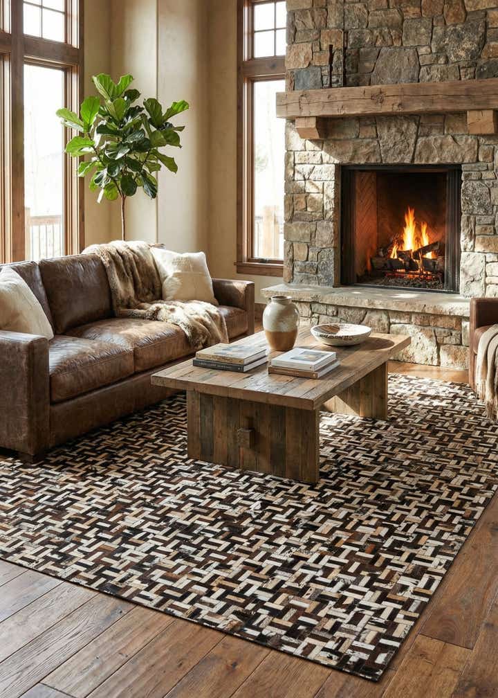 7' 11 x 10' Cowhide - Patchwork Rug