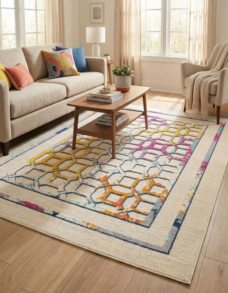 Detail image of 5' 3 x 7' 7  Washable  Indoor / Outdoor Rug