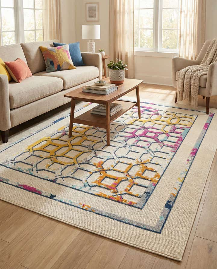 5' 3 x 7' 7 Easy-Clean Indoor / Outdoor Rug